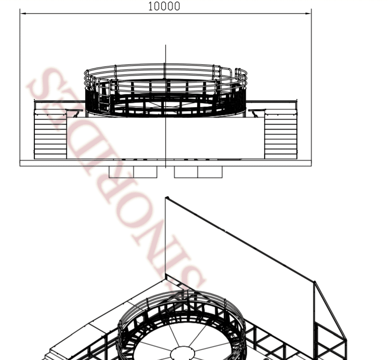 Dessin technique du matériel de carnaval Sinorides